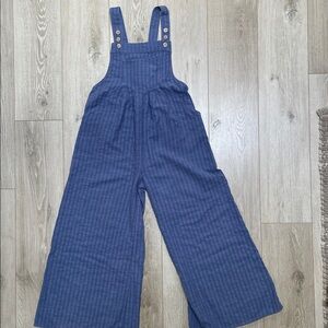 Three Bird Nest Dusty Blue Textured Jumpsuit-Small